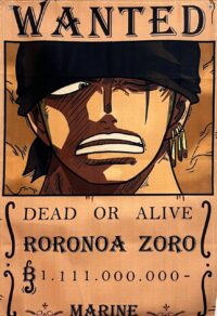 بک دراپ Wanted Roronoa Zoro