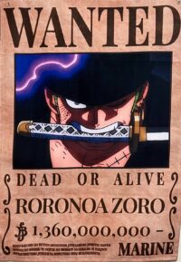 بک دراپ Wanted Roronoa zoro